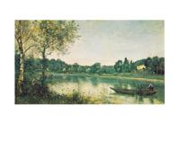 Kunstdruk J.B.C. Corot - L&apos;étang de ville d&apos;Avray 30x24cm