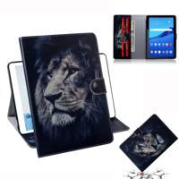 Leeuw patroon horizontale Flip lederen case voor Huawei MediaPad T5 met houder & Card slot & portemonnee