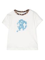 Roberto Cavalli Junior t-shirt en coton à logo imprimé - Blanc - thumbnail