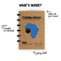 Correctbook Original Earthy Blue A6 Gelinieerd - Uitwisbaar / Herschrijfbaar Notitieboek