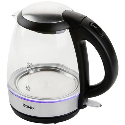 DOMO DO9218WK Waterkoker Aantal/Volume: 1.2 l Zwart, Zilver