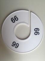 Maatring 11 cm wit/zwart 66