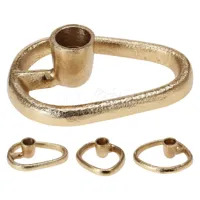 Kandelaar Organisch Goud 11cm Assorti 1st Kandelaar Organisch Goud 11cm Assorti 1st