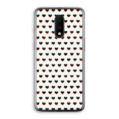 Hartjes: OnePlus 7 Transparant Hoesje
