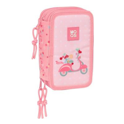 Schooletui met Accessoires Moos Passion Multicolour 12,5 x 19,5 x 5,5 cm 37 Onderdelen