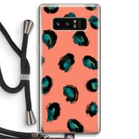 Pink Cheetah: Samsung Galaxy Note 8 Transparant Hoesje met koord
