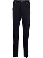 Corneliani pantalon en laine vierge à coupe fuselée - Bleu