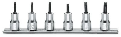 Beta 6-delige set schroevendraaierdoppen voor Torx® schroeven (art. 910TX) met support 910TX/SB6 - 009100530