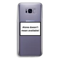 Alone: Samsung Galaxy S8 Plus Transparant Hoesje - thumbnail