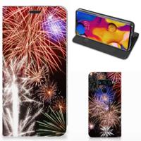 LG V40 Thinq Hippe | Standcase | Vuurwerk