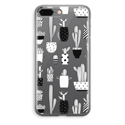 Cactusmotief: iPhone 8 Plus Transparant Hoesje