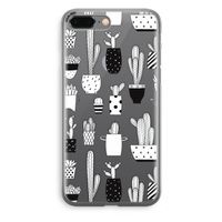 Cactusmotief: iPhone 8 Plus Transparant Hoesje