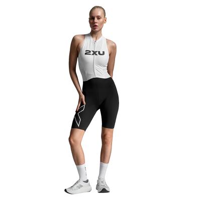 2XU Light speed react trisuit korte mouw Black/White dames
