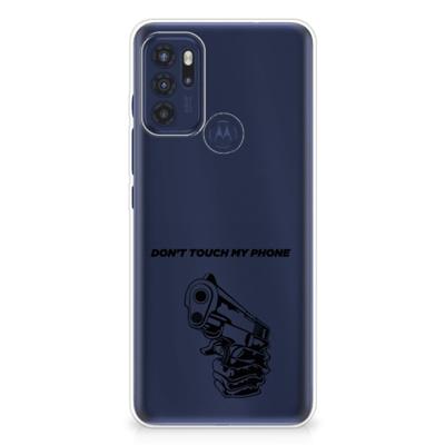 Motorola Moto G60s Silicone-hoesje Gun Don't Touch My Phone Motorola Moto G60s Silicone-hoesje Gun Don't Touch My Phone