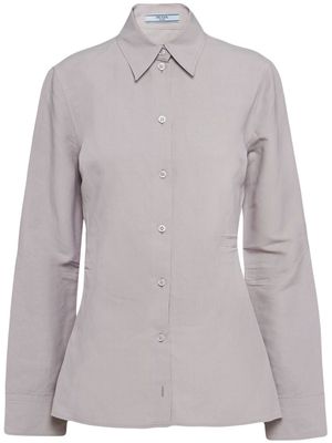 Prada chemise à boutonnière - Gris
