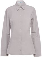 Prada chemise à boutonnière - Gris