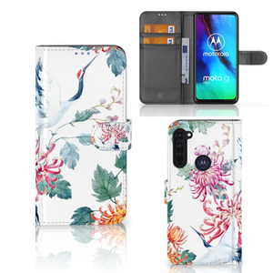 Motorola Moto G Pro Telefoonhoesje met Pasjes Bird Flowers