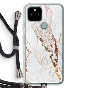 Goud marmer: Pixel 5 Transparant Hoesje met koord