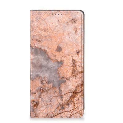 Samsung Galaxy S25 | Standcase | Marmer Oranje