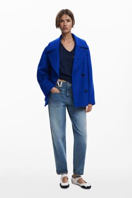 Korte boucléjas - BLUE - XL