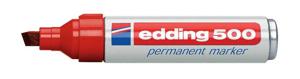 Edding 500 permanente marker Beitelvormige punt Rood 10 stuk(s)