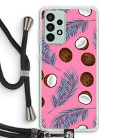 Kokosnoot roze: Samsung Galaxy A52s 5G Transparant Hoesje met koord Kokosnoot roze: Samsung Galaxy A52s 5G Transparant Hoesje met koord