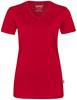 Hakro 187 Women's V-neck shirt COOLMAX® - Red - XS