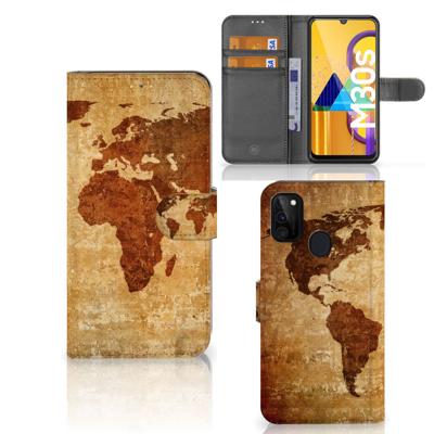 Samsung Galaxy M21 | M30s | Flip Cover | Wereldkaart