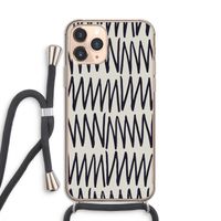 Marrakech Zigzag: iPhone 11 Pro Transparant Hoesje met koord
