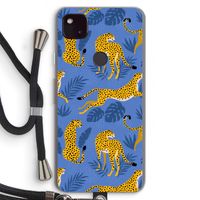 Luipaard: Pixel 4a 5G Transparant Hoesje met koord Luipaard: Pixel 4a 5G Transparant Hoesje met koord