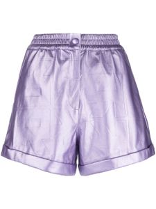 ROTATE BIRGER CHRISTENSEN short métallisé Belina à logo embossé - Violet