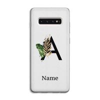 Charcoal Flora: Samsung Galaxy S10 4G Transparant Hoesje