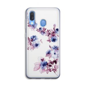 Waterverf bloemen: Samsung Galaxy A40 Transparant Hoesje