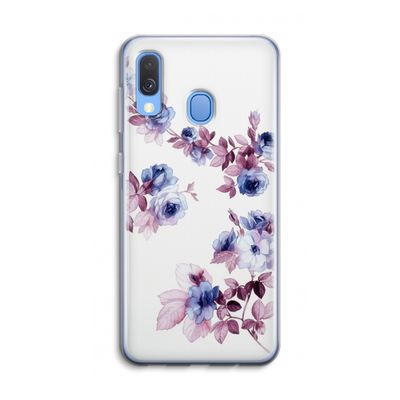 Waterverf bloemen: Samsung Galaxy A40 Transparant Hoesje