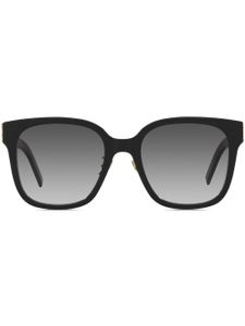 Saint Laurent Eyewear lunettes de soleil oversize à plaque logo - Noir