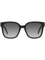 Saint Laurent Eyewear lunettes de soleil oversize à plaque logo - Noir