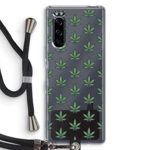 Weed: Sony Xperia 5 Transparant Hoesje met koord