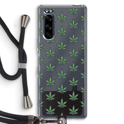 Weed: Sony Xperia 5 Transparant Hoesje met koord