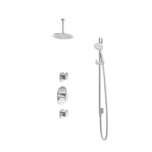 Hotbath Get Together IBS5CR inbouwdouche met 3s handdouche, 15cm plafondbuis en glijstang chroom