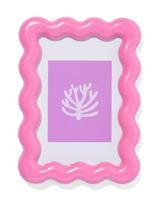 HEMA Fotolijst 10x15cm roze hout golven (felroze)