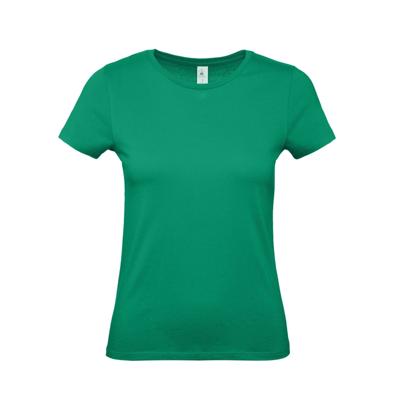 Groen basic Dames t-shirt - met ronde hals - katoen - 145 grams - shirts / dameskleding