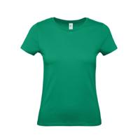 Groen basic Dames t-shirt - met ronde hals - katoen - 145 grams - shirts / dameskleding