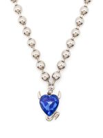 SafSafu Diablo heart-pendant necklace - Argent