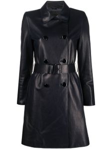 Giorgio Armani x 10 Corso Como trench en cuir - Bleu