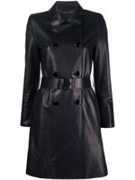 Giorgio Armani x 10 Corso Como trench en cuir - Bleu - thumbnail