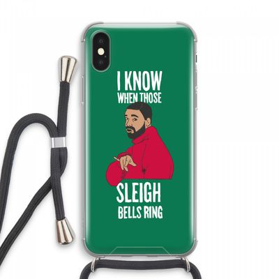 Sleigh Bells Ring: iPhone XS Max Transparant Hoesje met koord