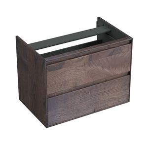 Onderkast Forzalaqua Reno 80x51x60 cm 2 Lades Softclose Eiken Charcoal Forzalaqua