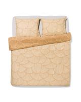 HEMA Dekbedovertrek 200x200/220cm zacht katoen schelpen zand (beige)