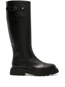 Doucal's knee-high leather boots - Noir