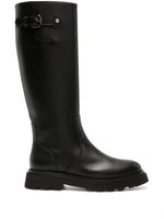 Doucal's knee-high leather boots - Noir - thumbnail